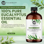 100% Pure Natural Undiluted Eucalyptus Essential Oil (4Oz) Premium Therapeutic Grade Aromatherapy