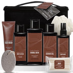 Bath Gift Sets for Men, 8 Pcs Luxury Spa Gift Basket Body Care Wash for Christmas Holiday Birthday