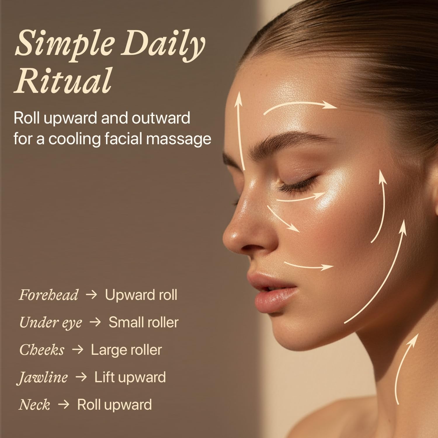 Jade Roller for Face - Smoothes Fine Lines & Wrinkles, Stocking Stuffers for Women, Massager Skin Care Tools with Small Eye Roller for Puffy Eyes, De-Puffing & Firming Facial Tool, Self Care Gifts