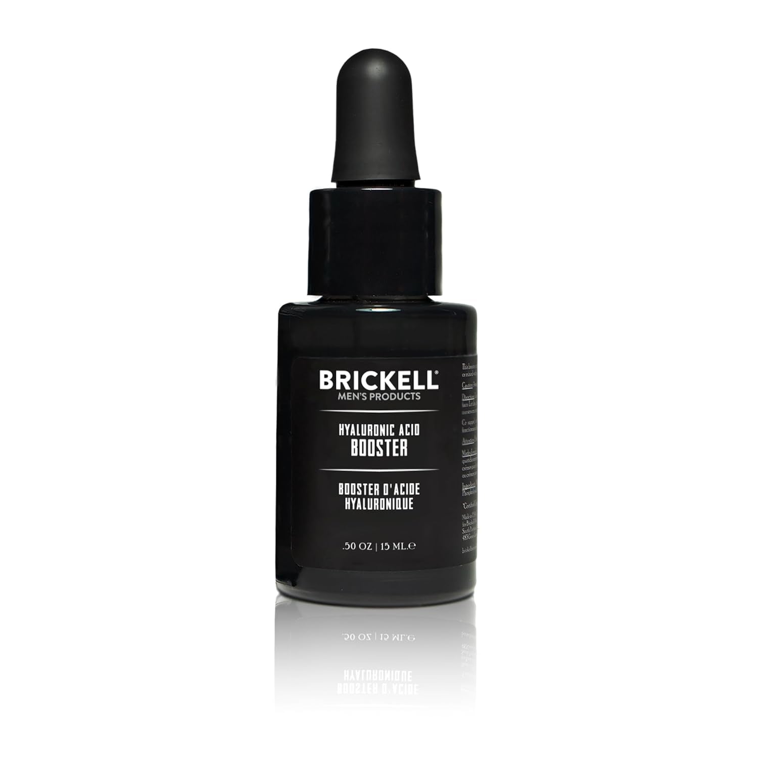 Brickell Men'S Hyaluronic Acid Booster Serum for Men, Natural and Organic Hyaluronic Acid Booster for Face to Hydrate and Nourish Skin, Reduce Fine Lines and Wrinkles, Unscented .50 Ounce