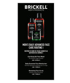 Brickell Men'S Daily Advanced Face Care Routine I, Gel Facial Cleanser Wash, Face Scrub, Face Moisturizer Lotion, Natural and Organic, Unscented, Men'S Skin Care Gift Set