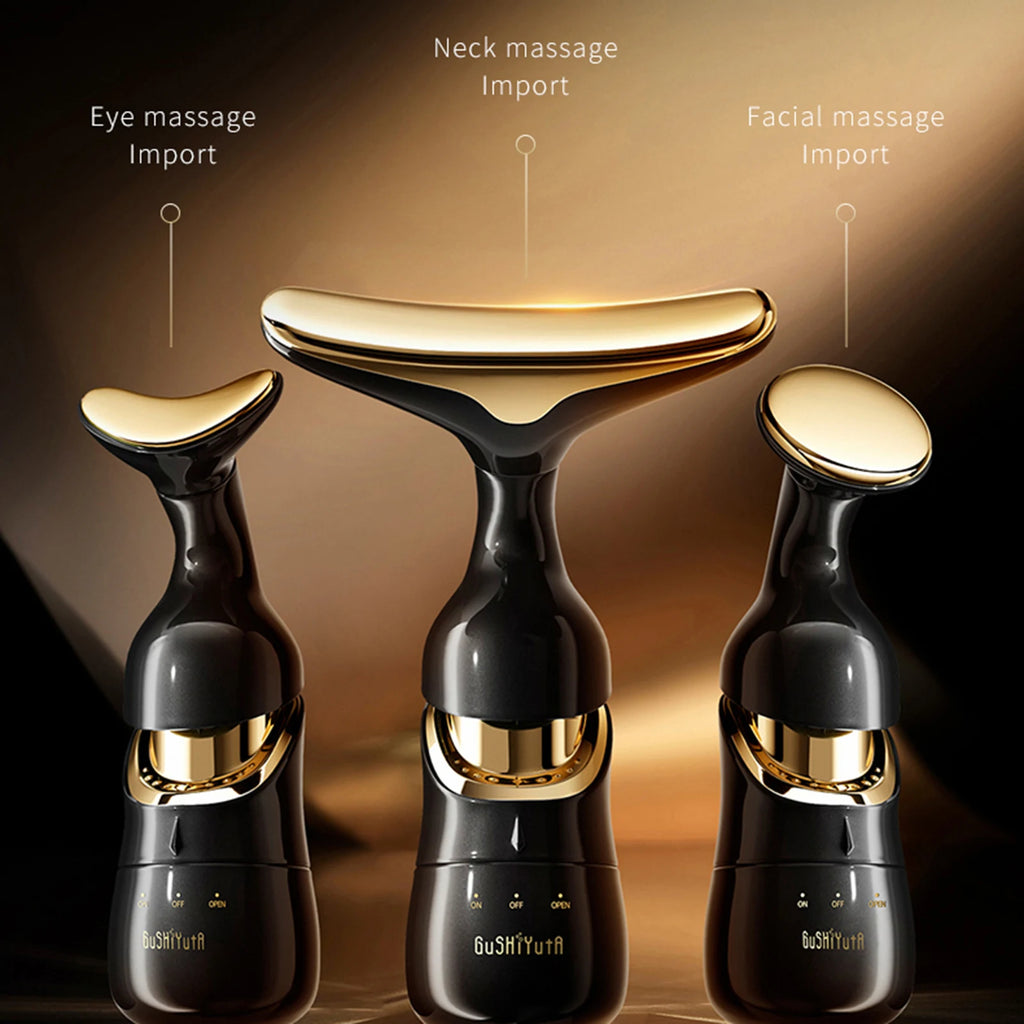 3 Heads Skin Care Facial Firming Massager Multifunction Skin Care Face Sculpting Tool for Women Daily Skin Care Routine